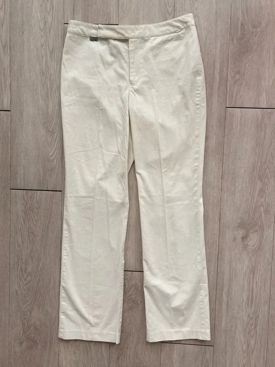 Ralph Lauren Cotton Cream Women’s Pants Size 10 - Picture 4 of 8